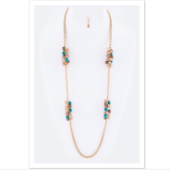 {hp} Long Beaded Chain Link Necklace Set - Picture 3 of 6